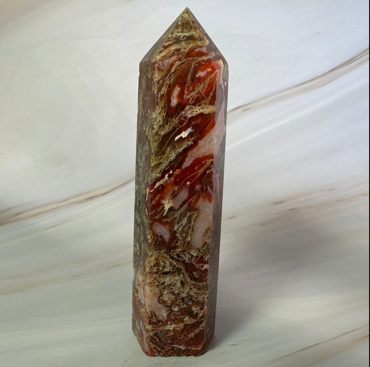 Moss Agate Obelisks