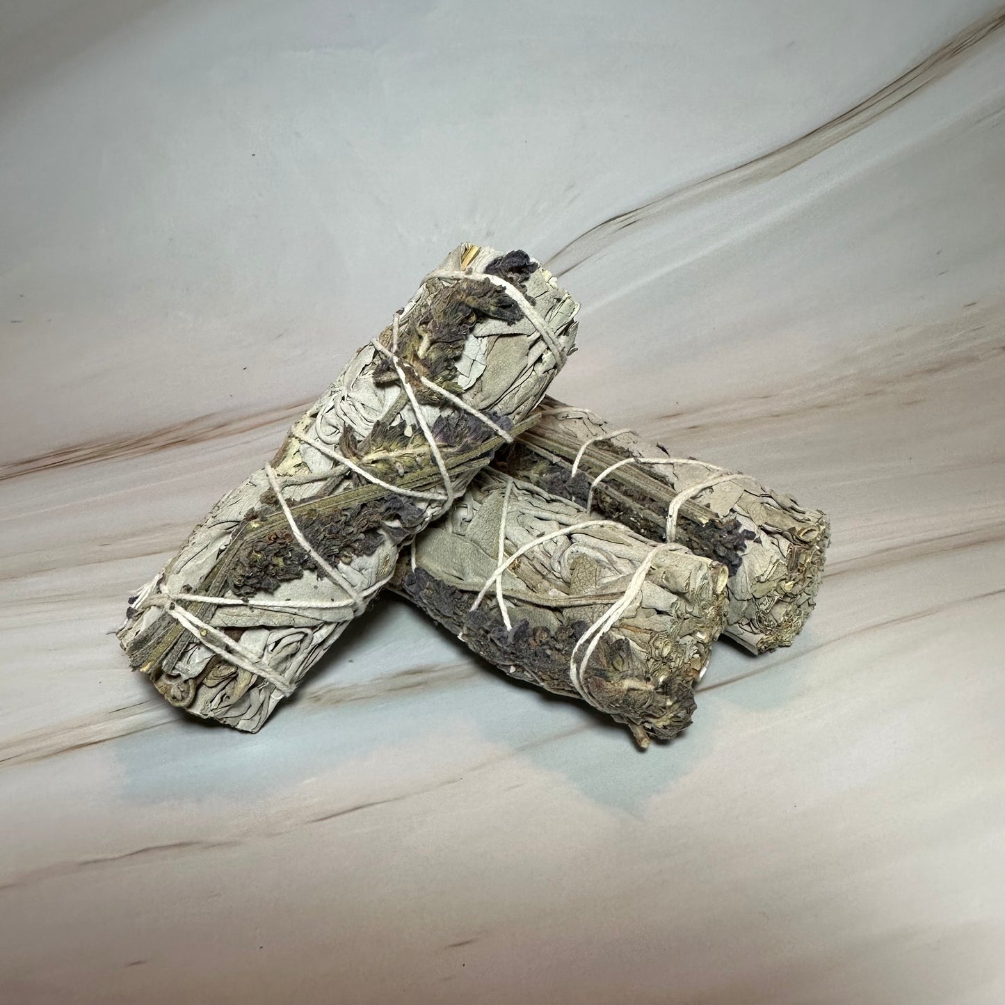White Sage with Lavender - 4" Cleansing Bundle