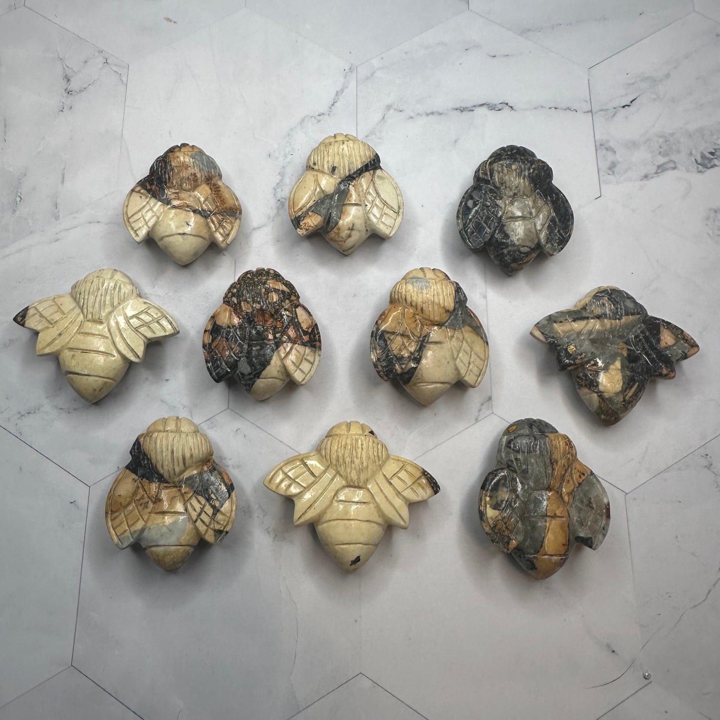 Bumblebee Carvings (Maligano Jasper)