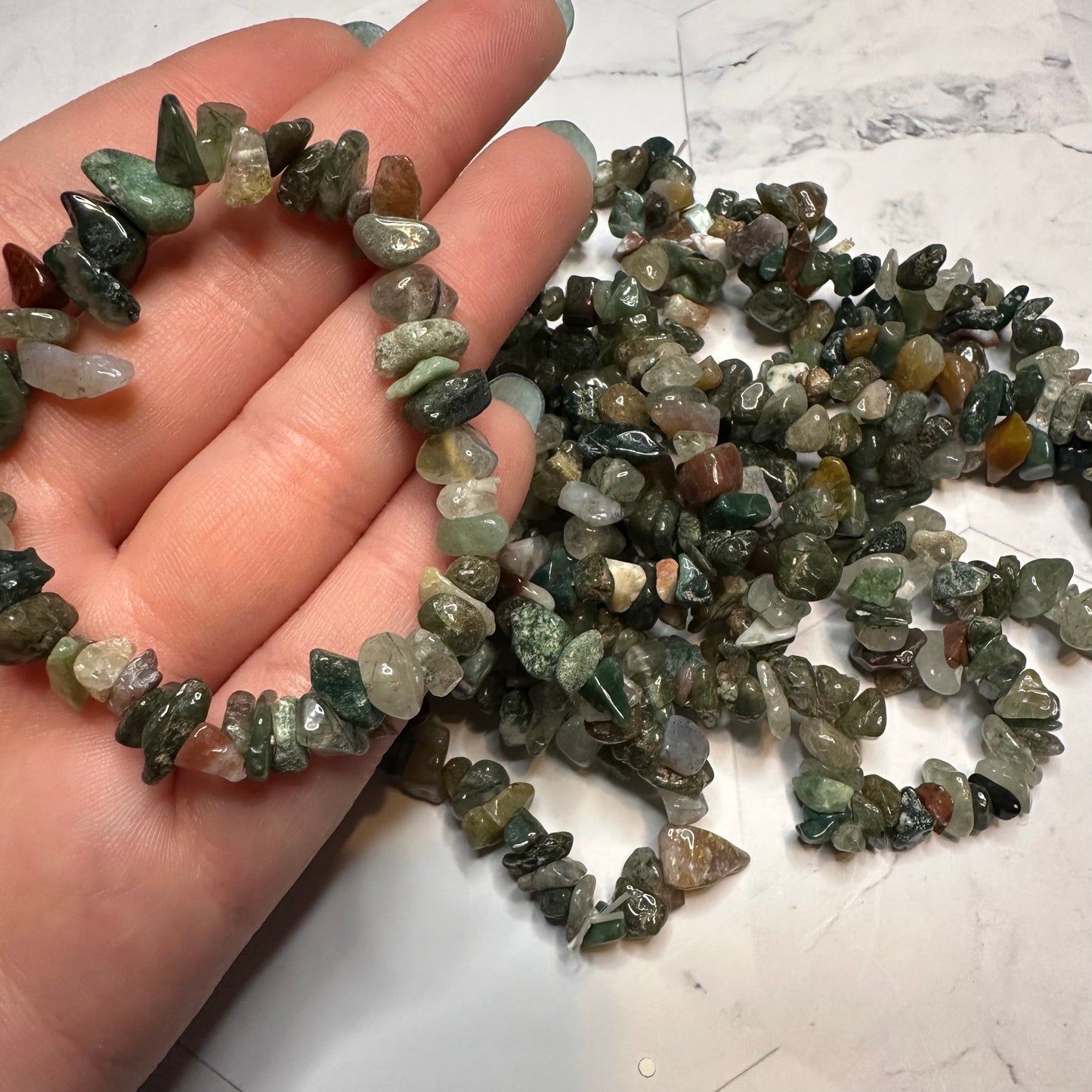 Natural Stone Chip Bracelets