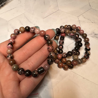 Natural Stone Healing Bracelets with Hematite