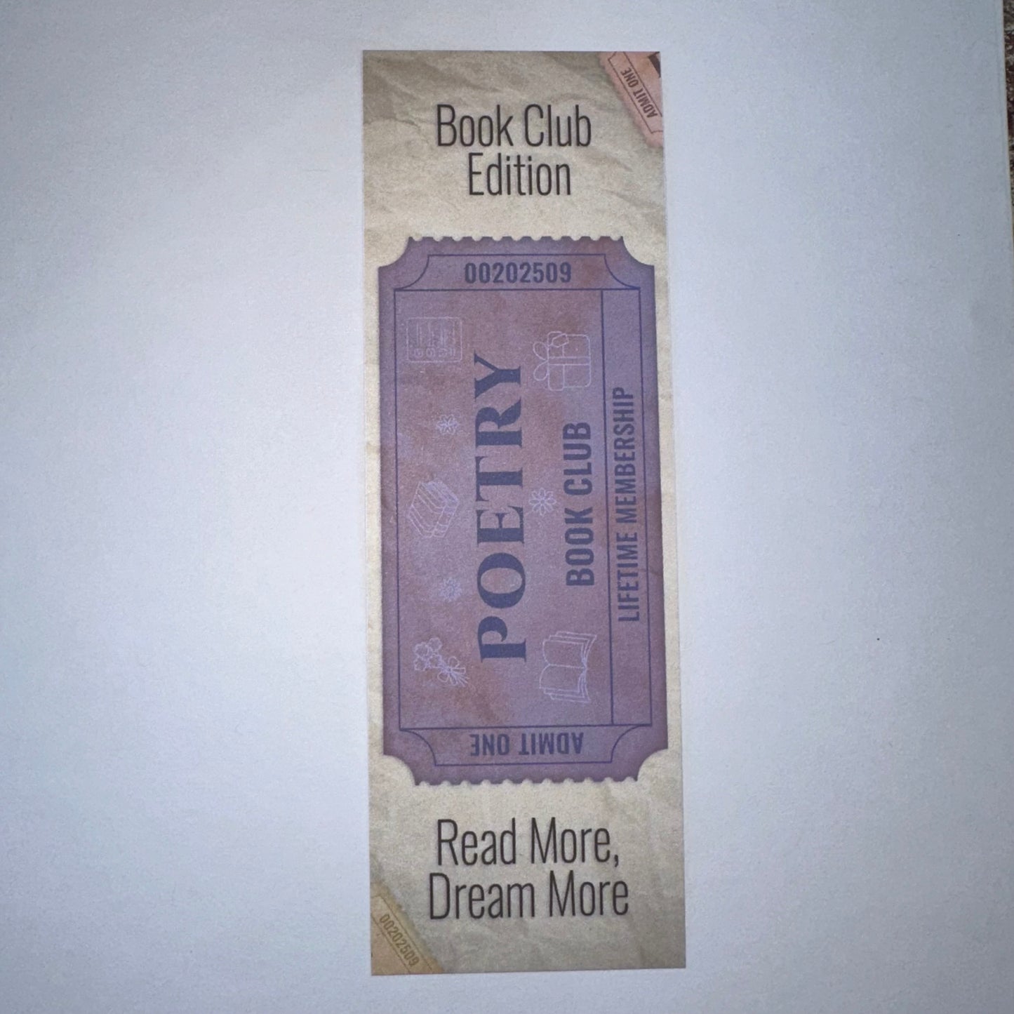 Ticket Stub Bookmarks