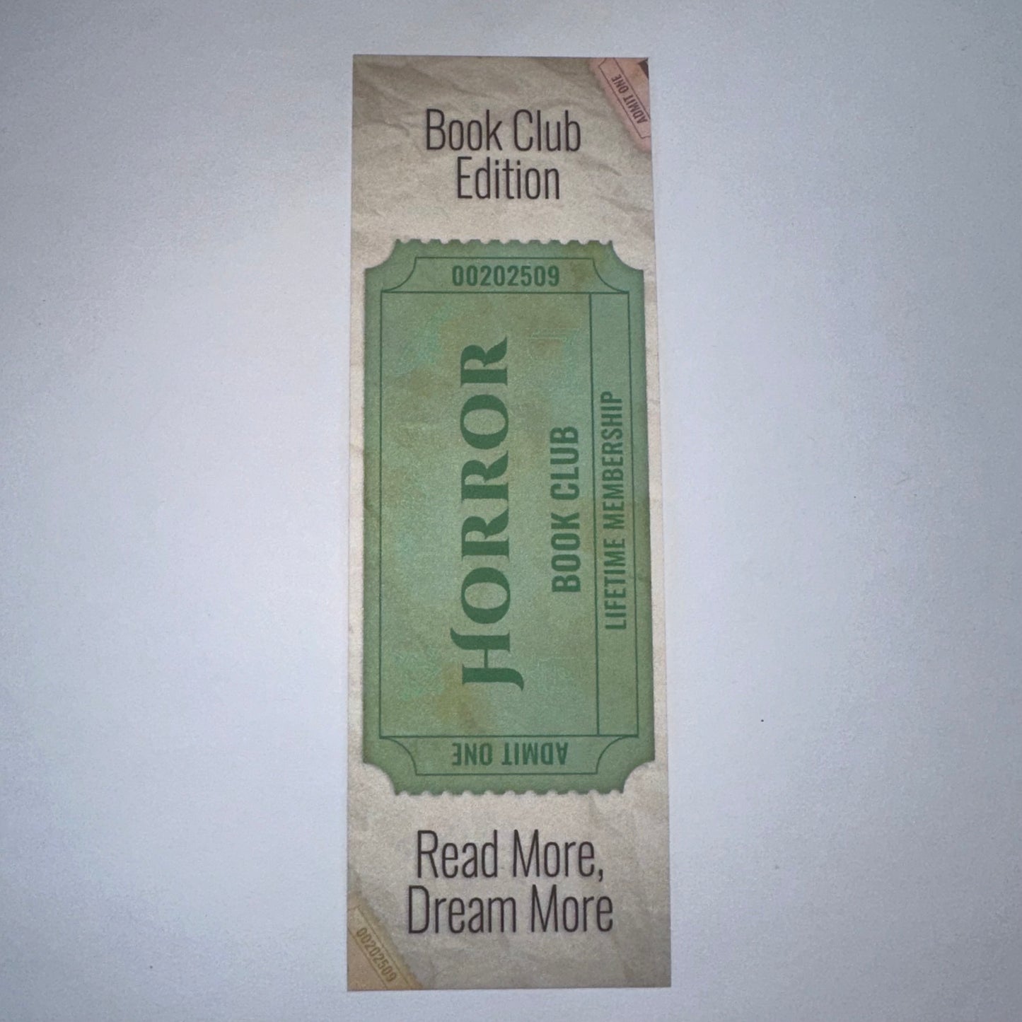 Ticket Stub Bookmarks