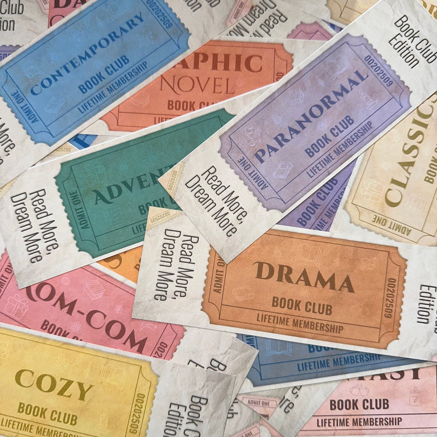 Ticket Stub Bookmarks