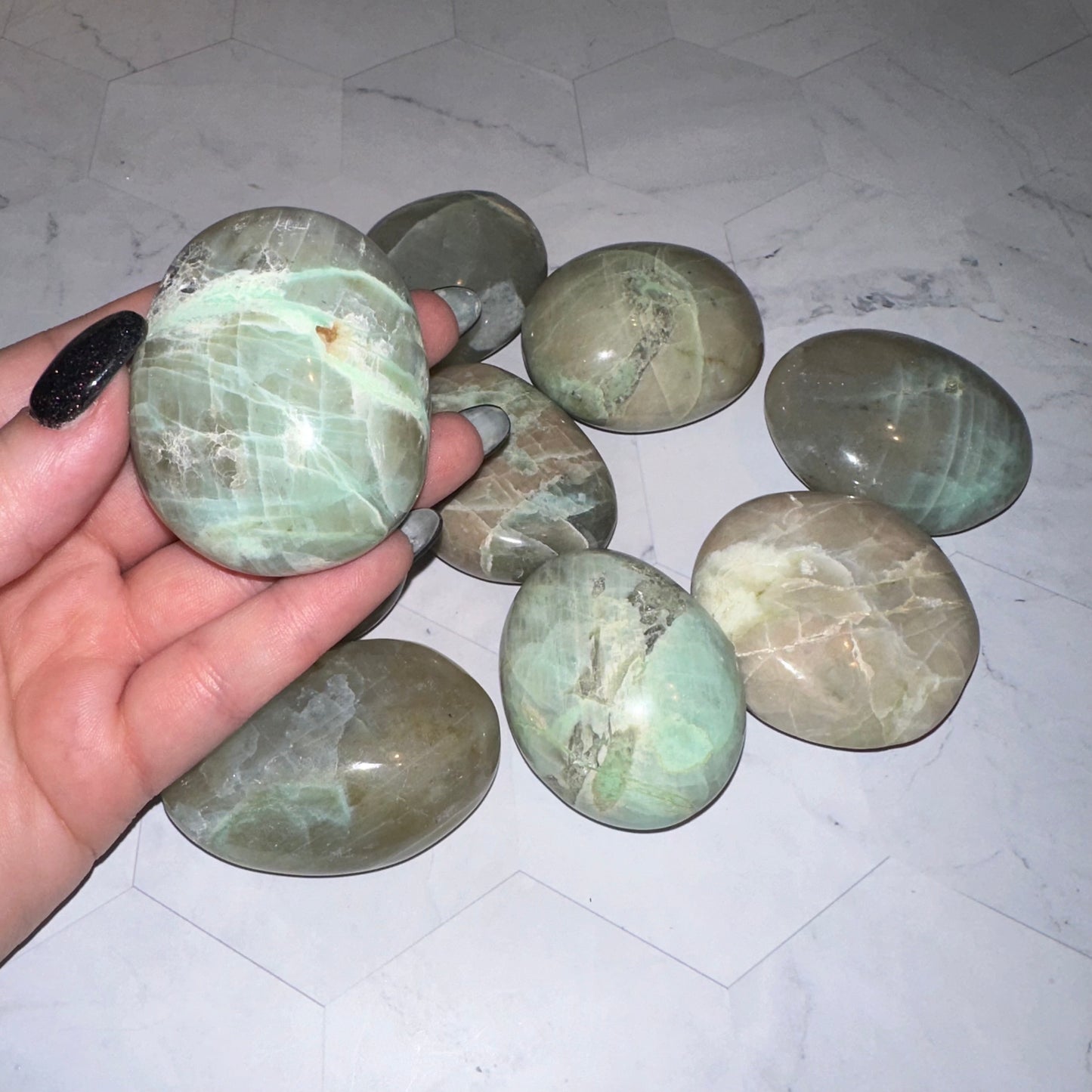 Amazonite Palm Stones