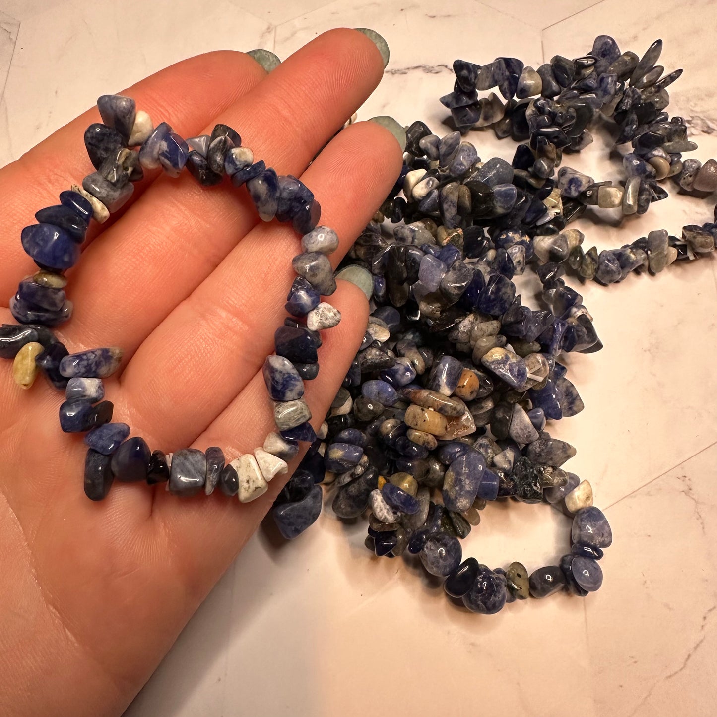 Natural Stone Chip Bracelets