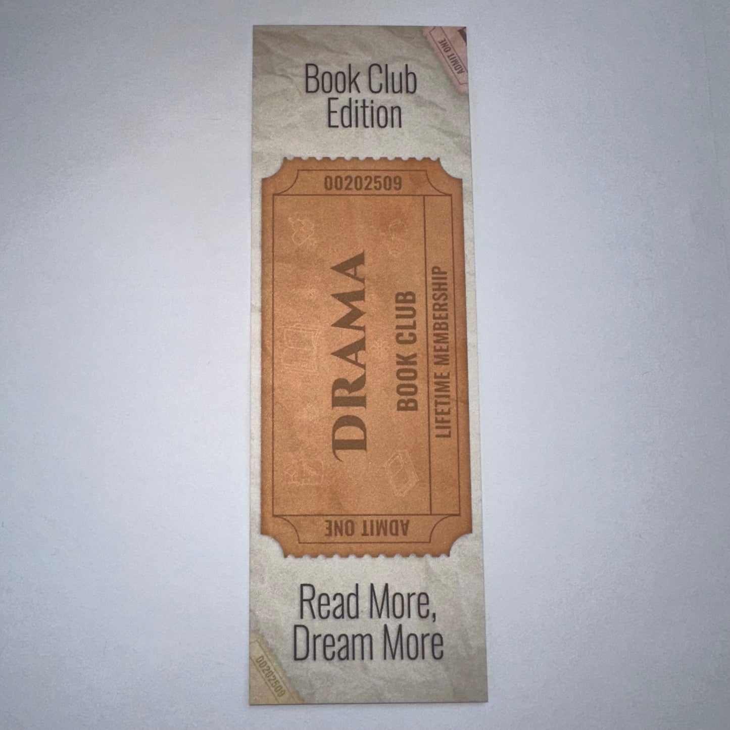 Ticket Stub Bookmarks