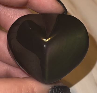 Rainbow Obsidian Hearts