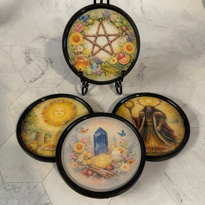 * Litha Sabbat Coasters *
