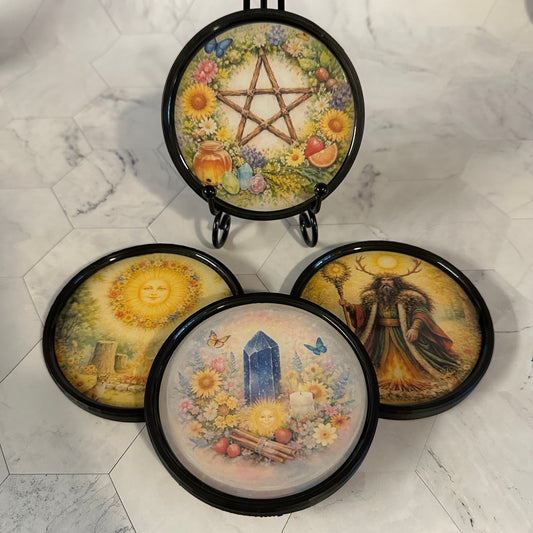 * Litha Sabbat Coasters *