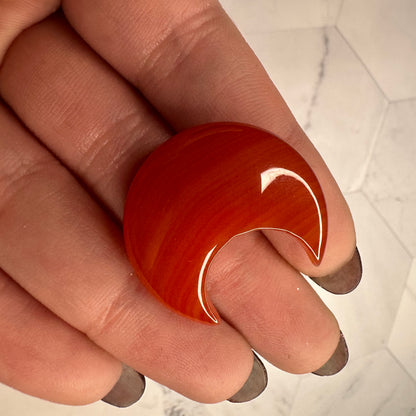 Carnelian Moon Carving