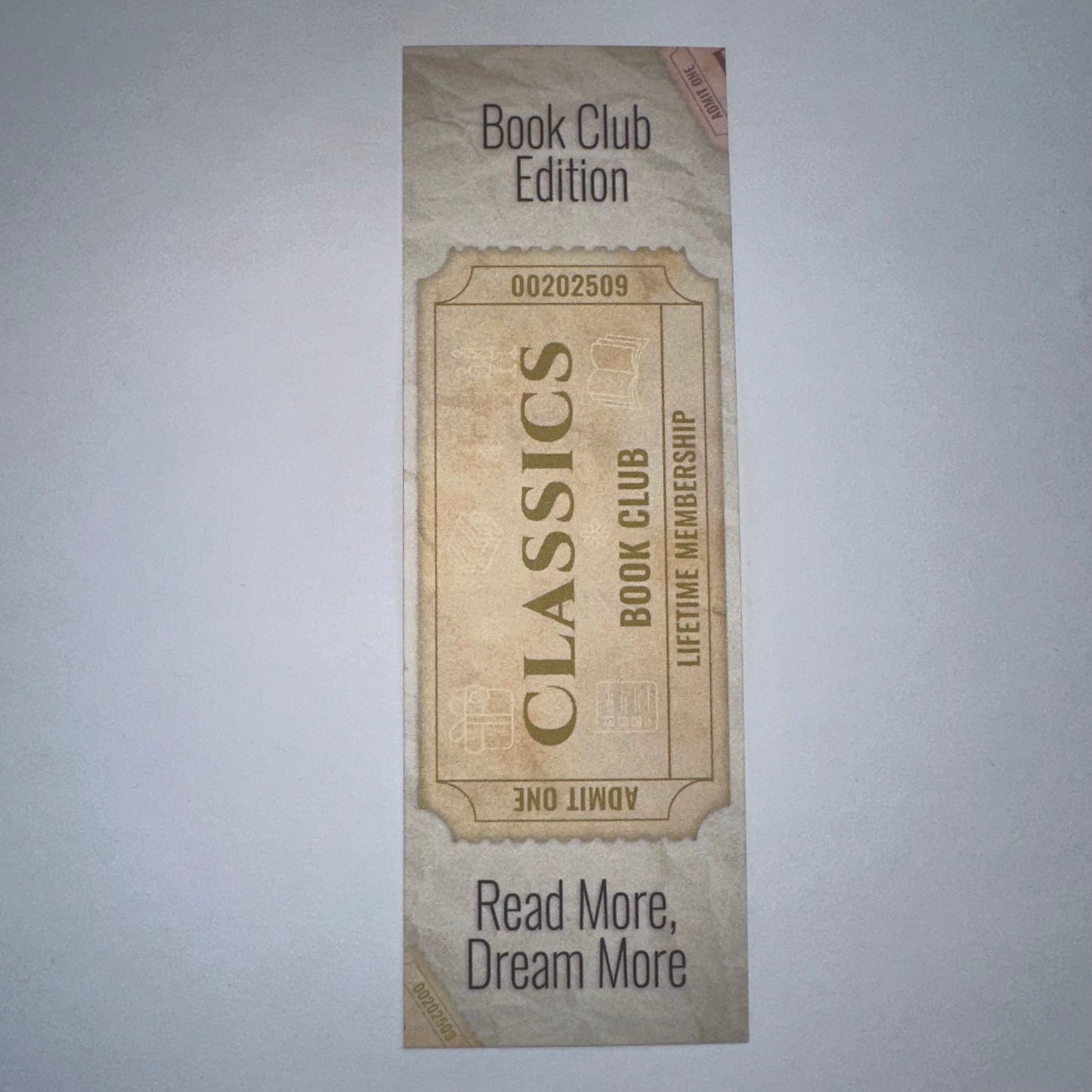 Ticket Stub Bookmarks