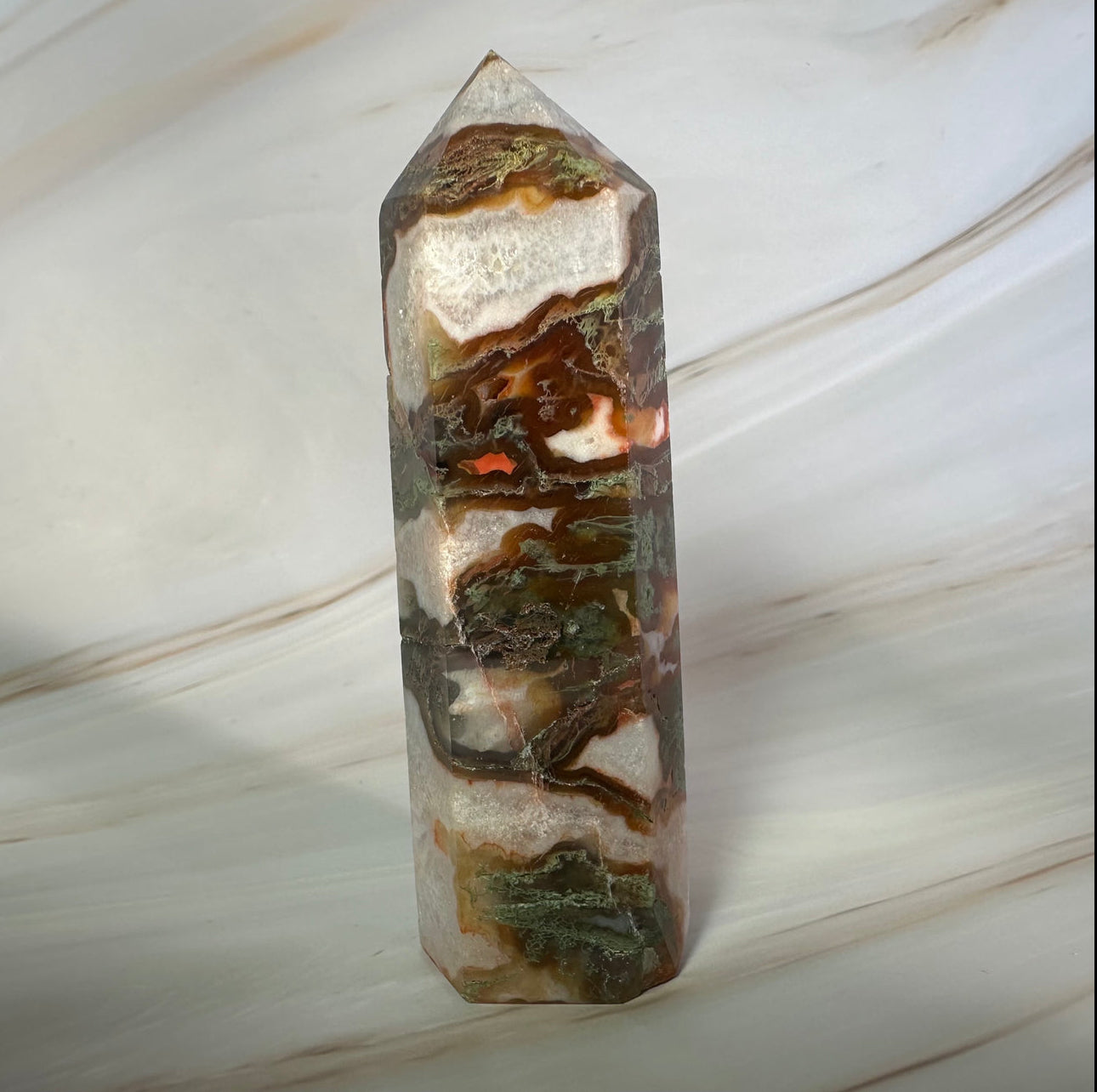 Moss Agate Obelisks