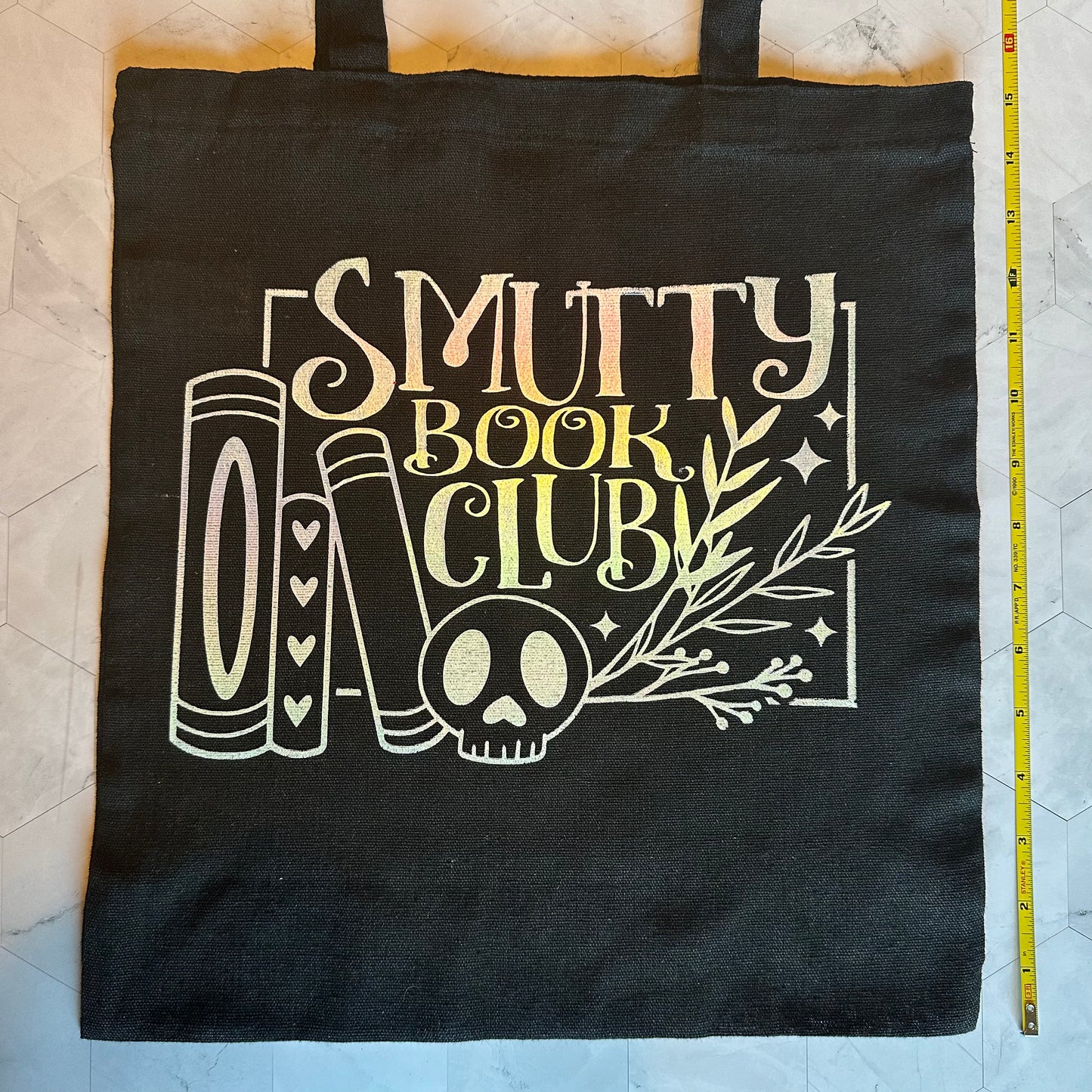 Holographic Canvas Tote (Smutty Book Club) - Thin