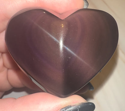 Rainbow Obsidian Hearts