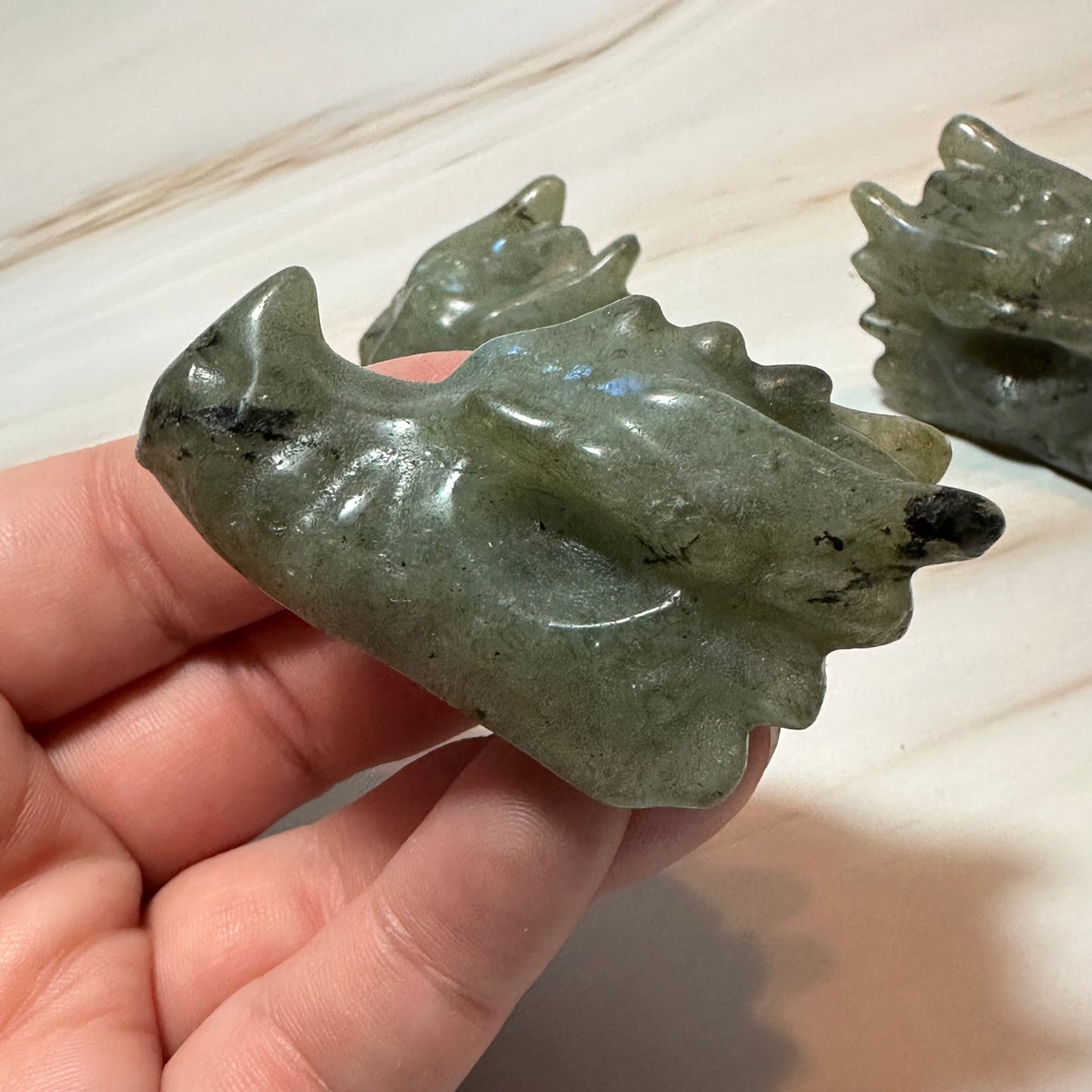 Labradorite Dragon Head Stones (1 Piece)