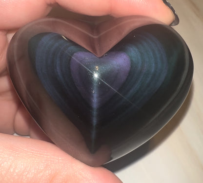 Rainbow Obsidian Hearts