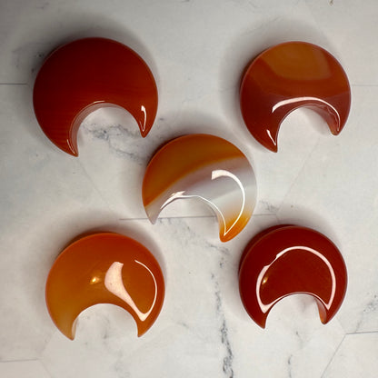 Carnelian Moon Carving