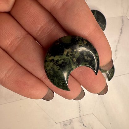 Kambaba Jasper Moon Carving