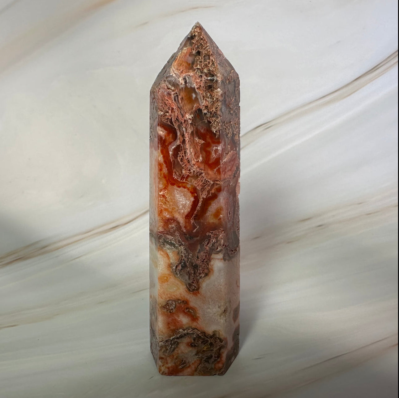 Moss Agate Obelisks