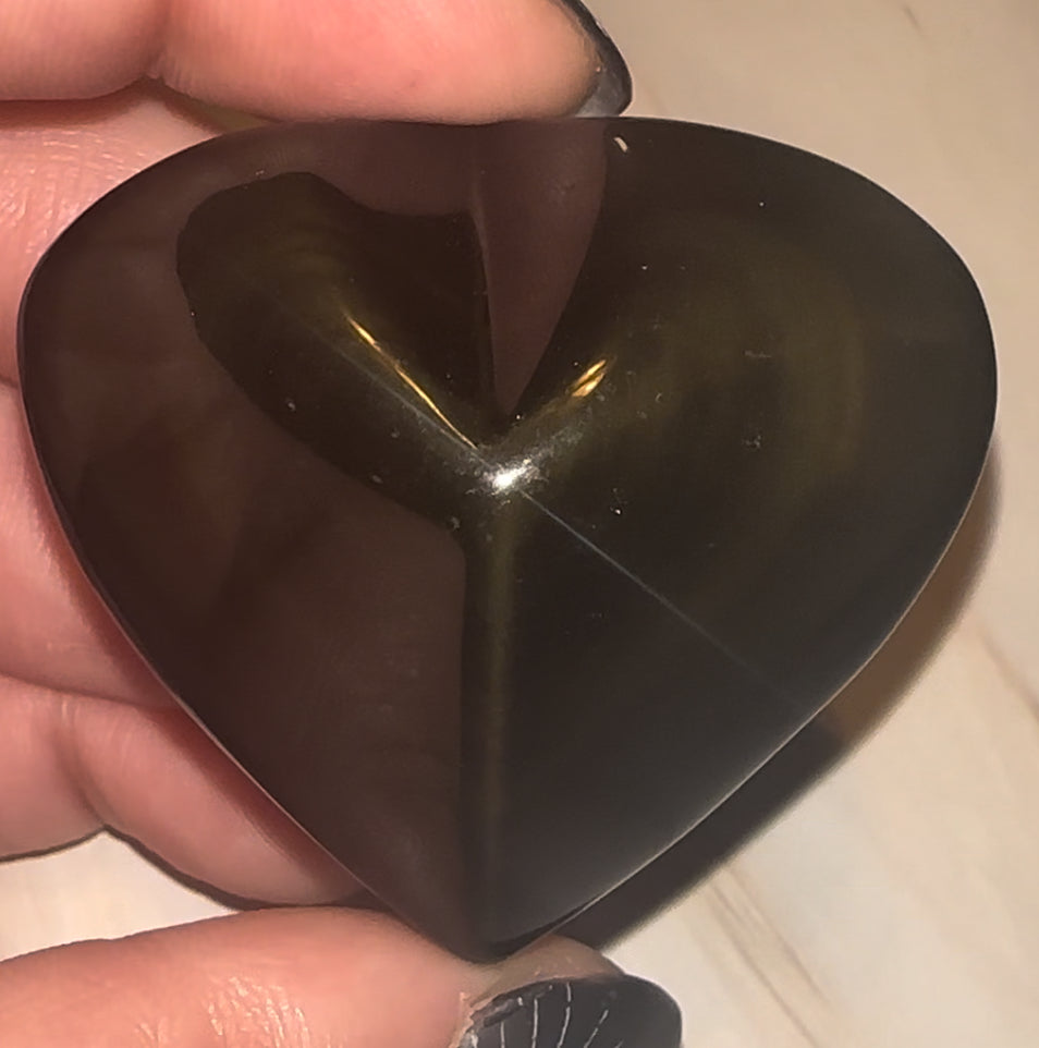 Rainbow Obsidian Hearts