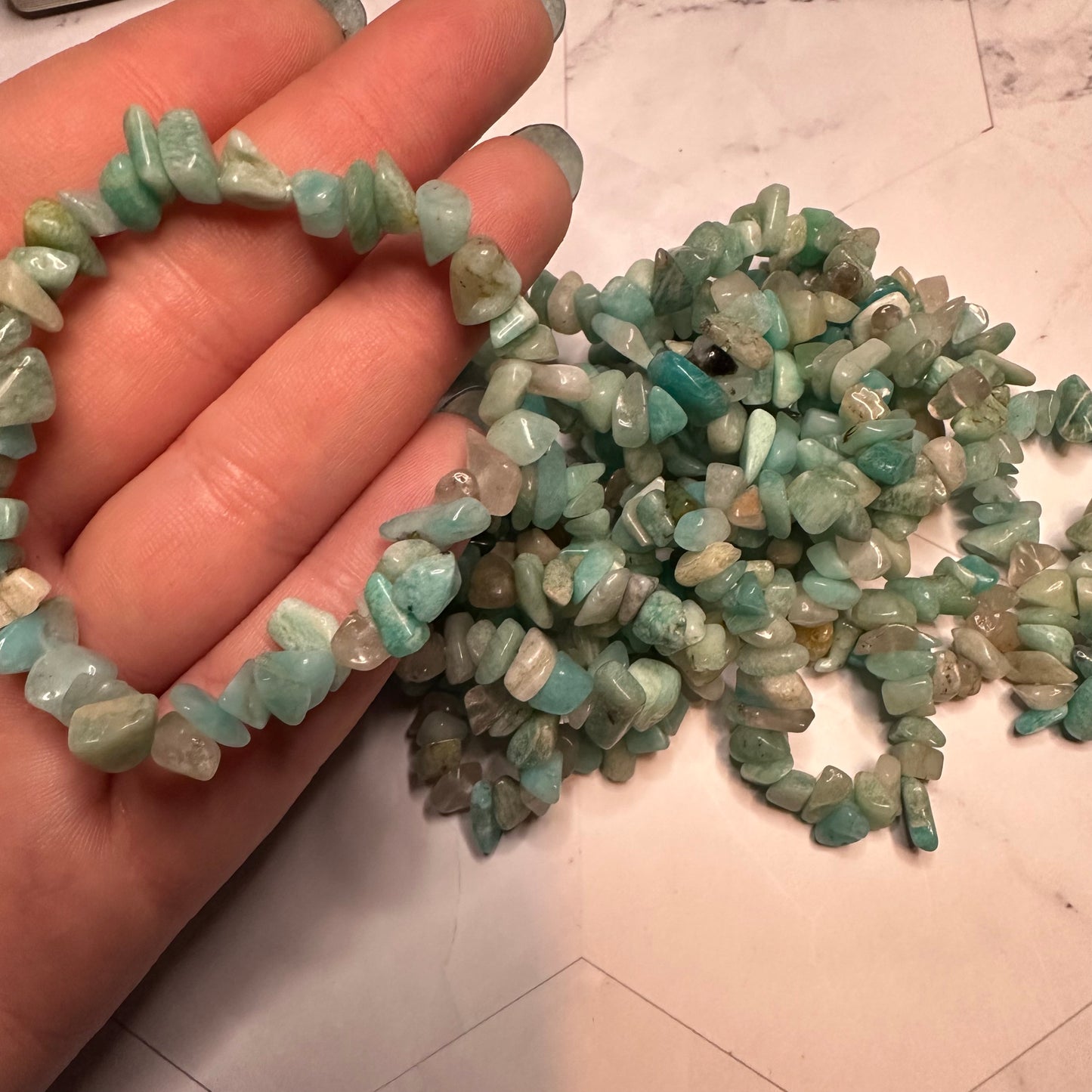 Natural Stone Chip Bracelets