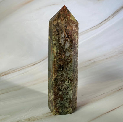 Moss Agate Obelisks