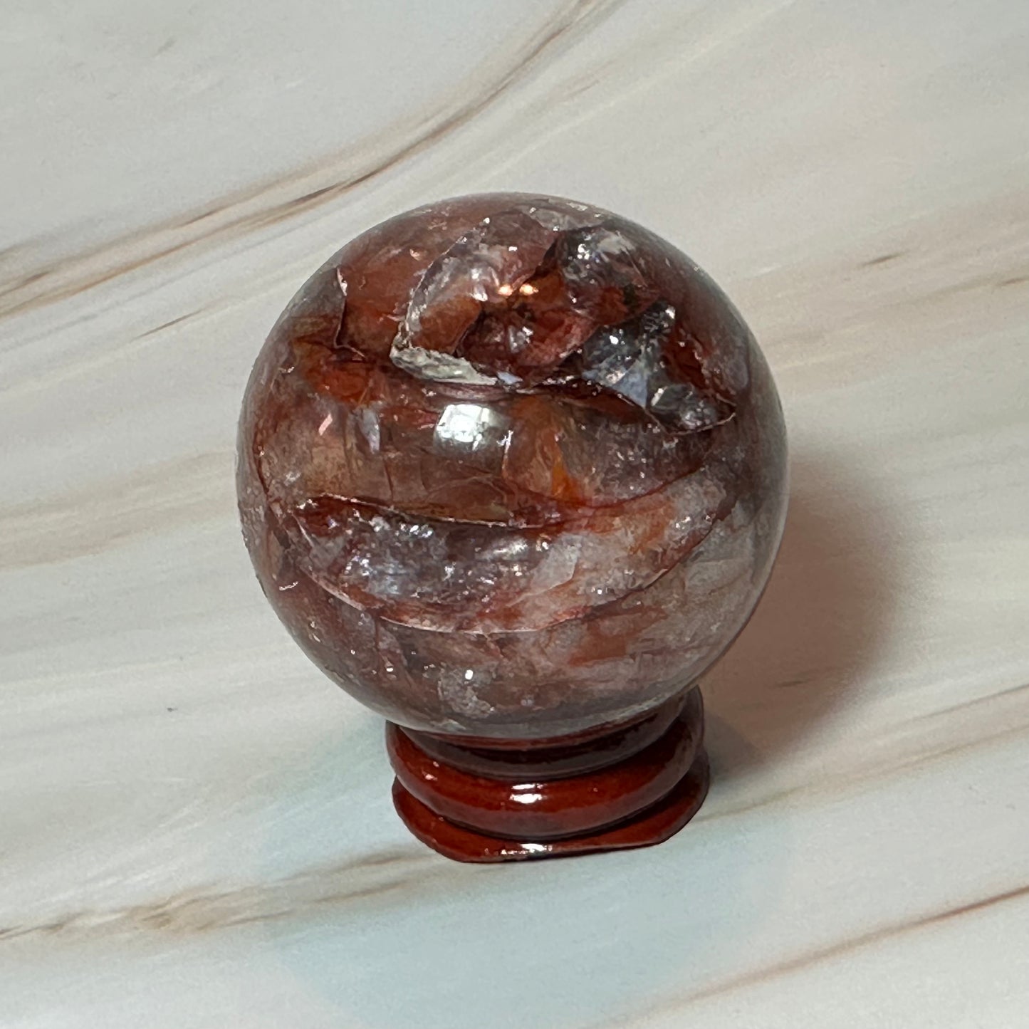 Fire Quartz Sphere